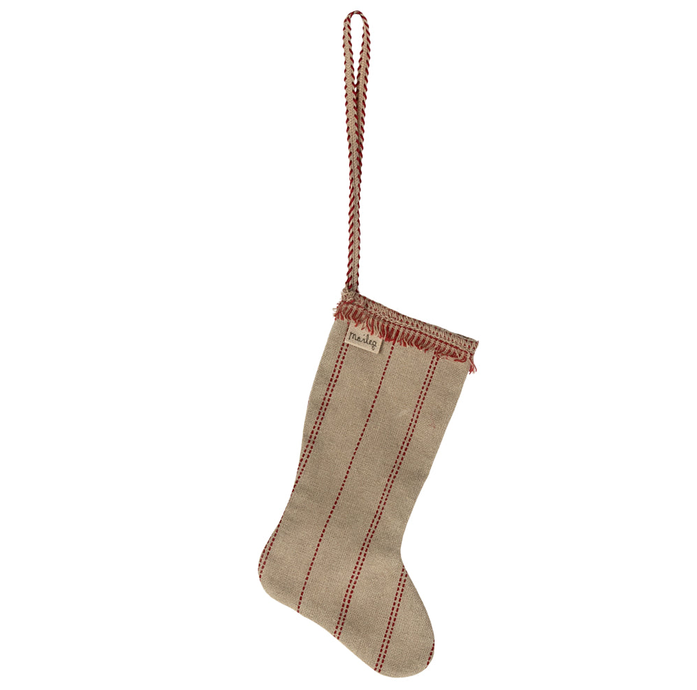 Chaussette Maileg beige et rouge