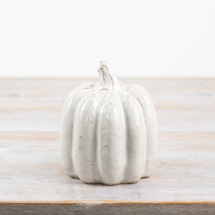 Citrouille blanche en céramique