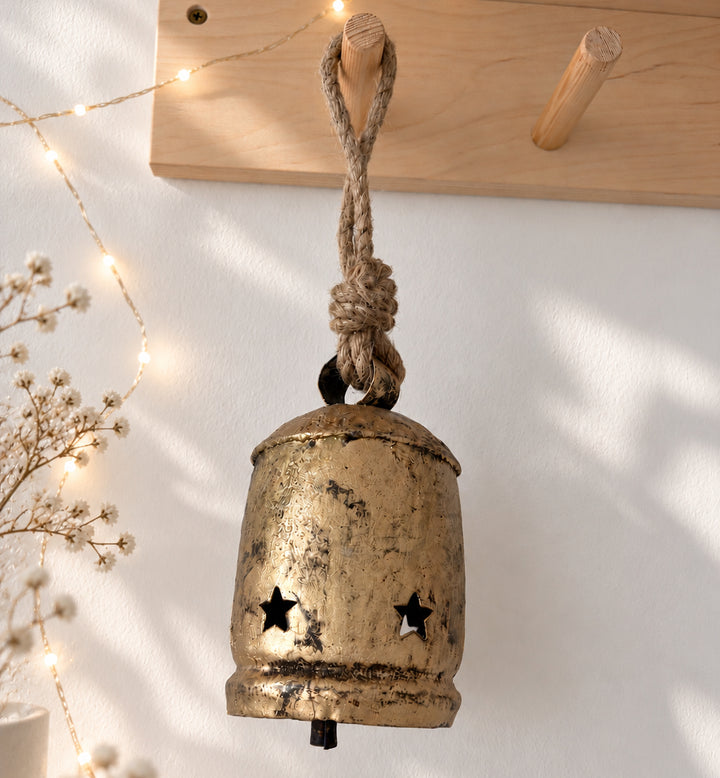 Cloche vintage avec étoiles - 3 tailles disponibles
