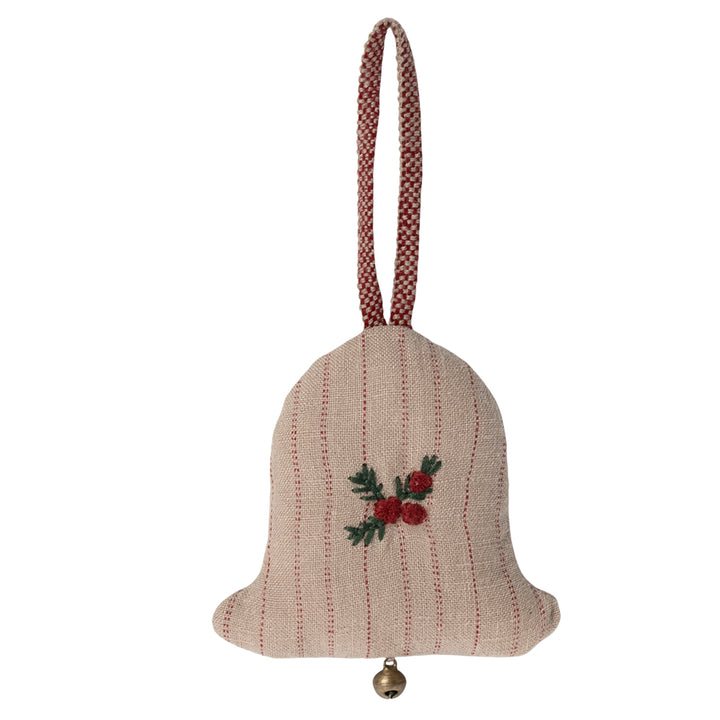 Cloche Maileg en lin avec houx