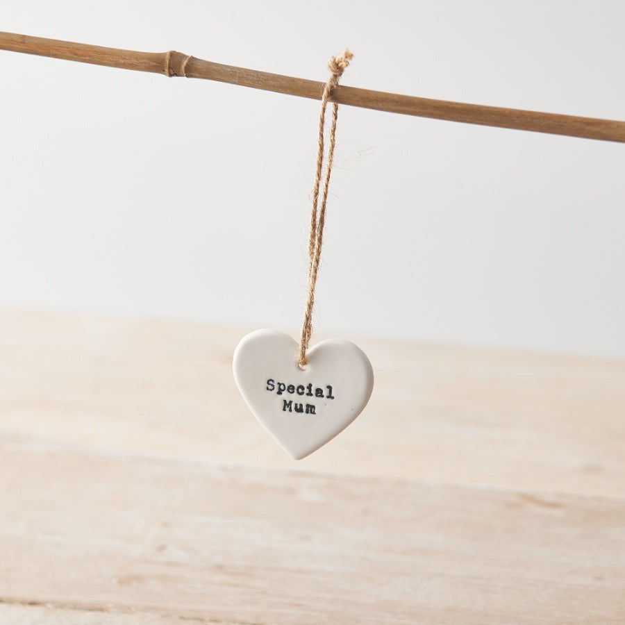 Petit coeur en céramique "Spécial Mum"