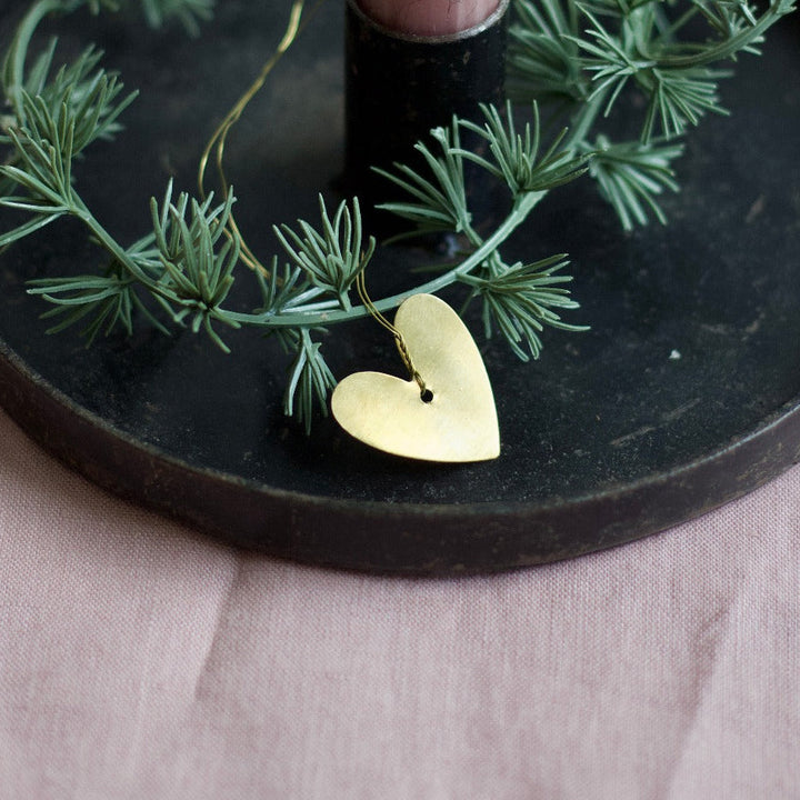 Coeur en laiton à suspendre