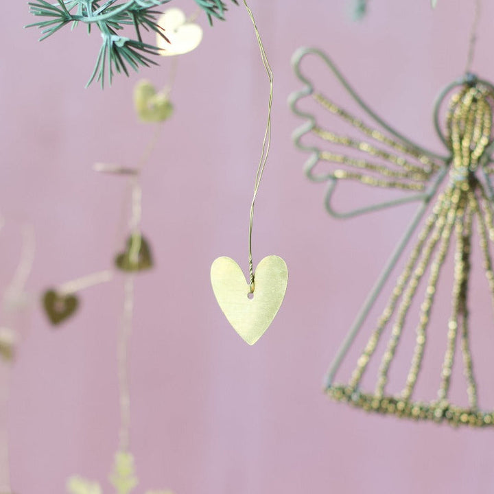 Coeur en laiton à suspendre