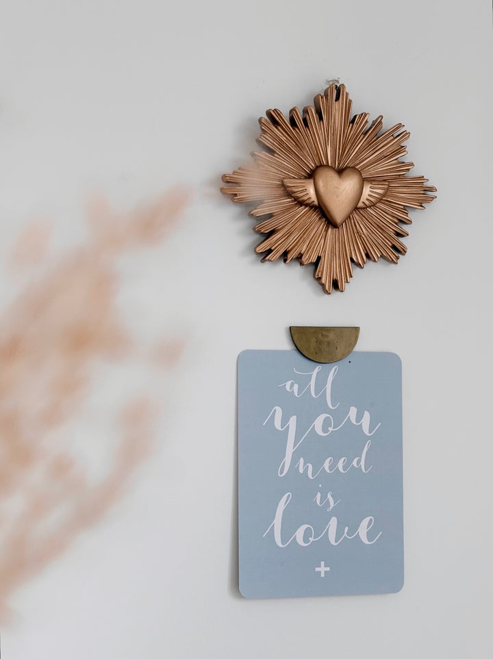 Coeur ex-voto ailes d'ange