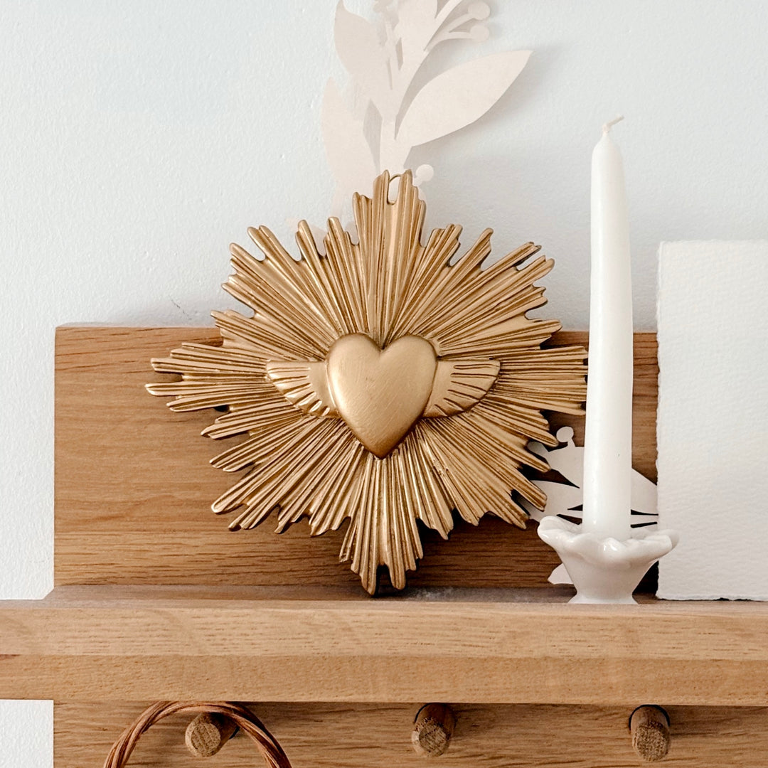 Coeur ex-voto ailes d'ange