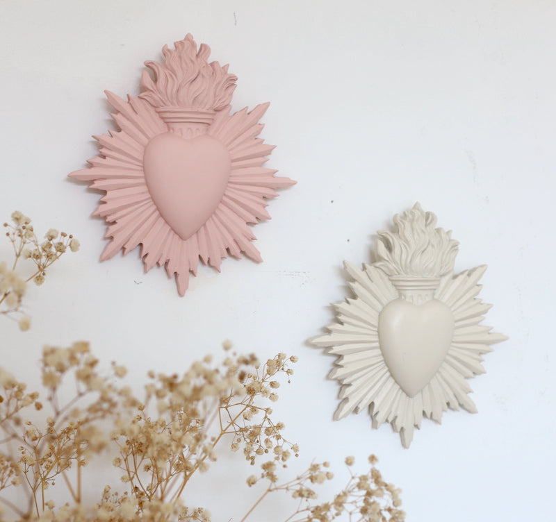 Pink ex-voto heart - Large model