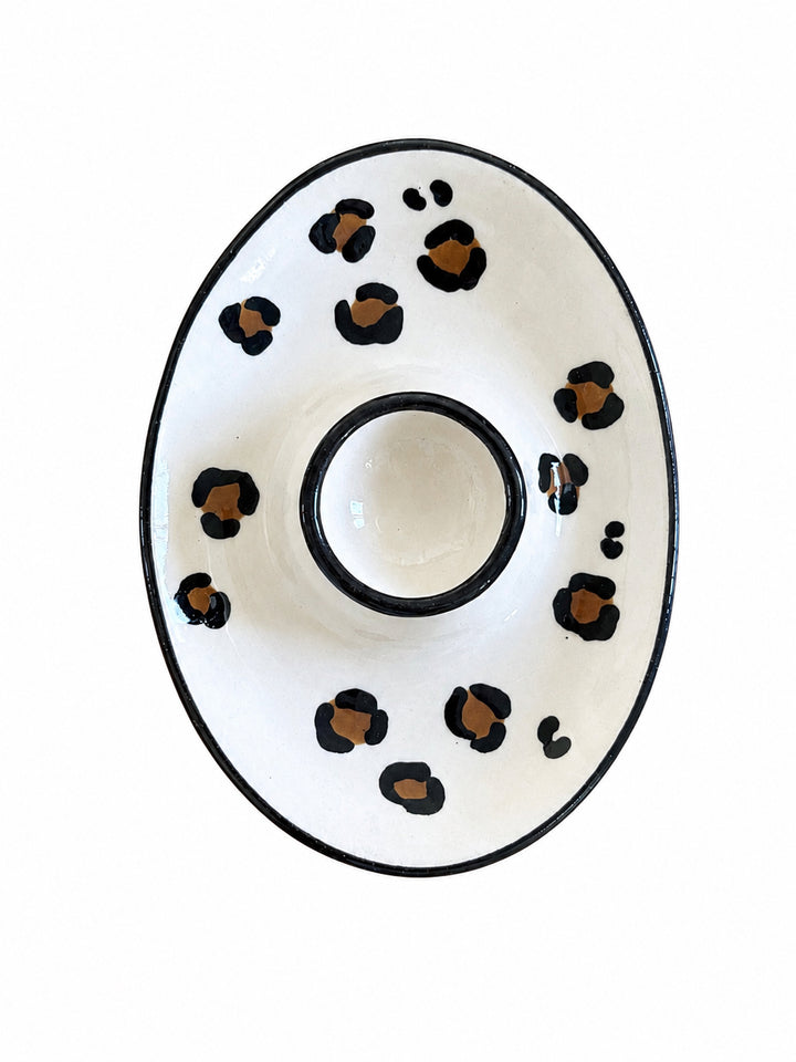 Coquetier motif léopard - Fabriqué en France
