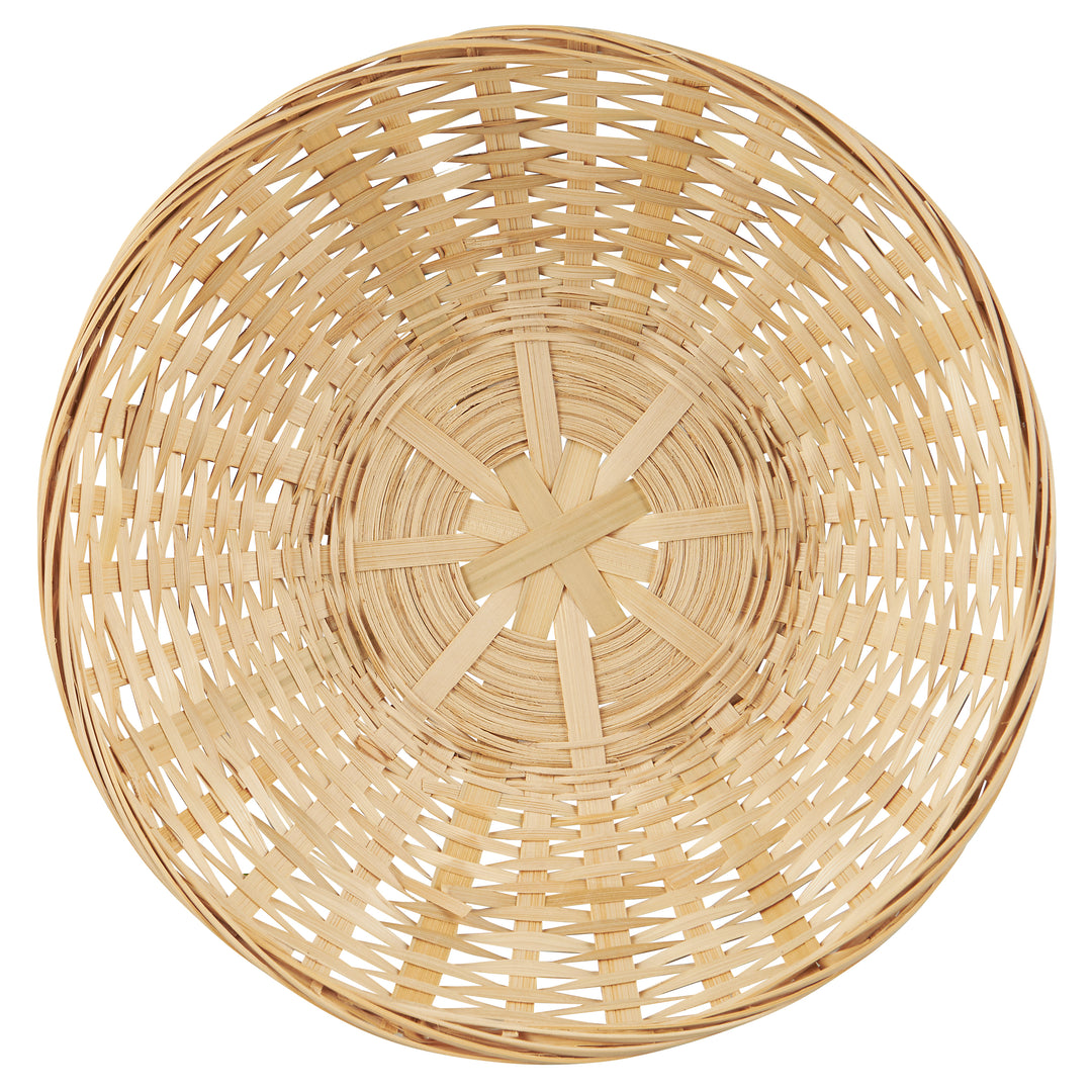 Round bamboo basket
