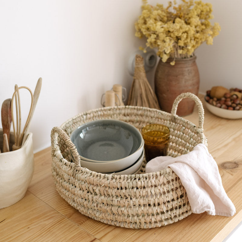 Corbeille ronde avec poignées medium