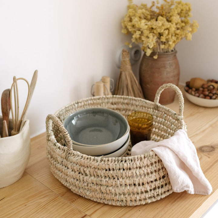 Corbeille ronde avec poignées medium