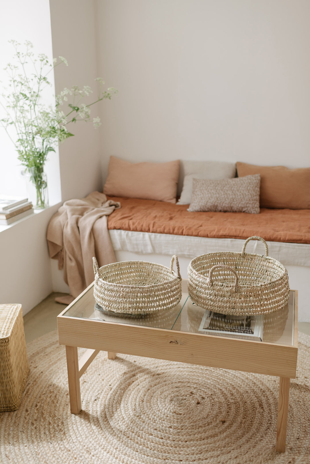 Corbeille ronde avec poignées medium