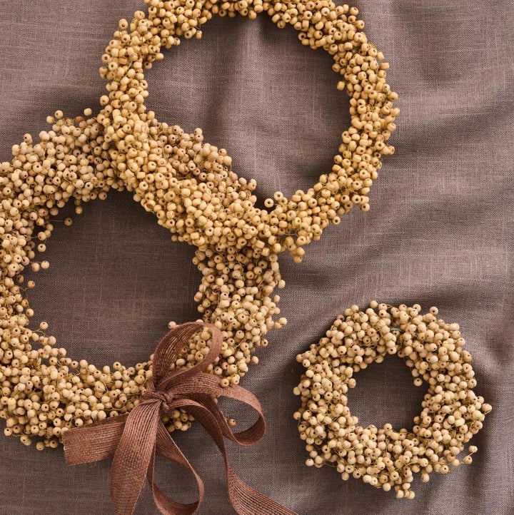 Couronne de perles de bois - Disponible en 2 tailles