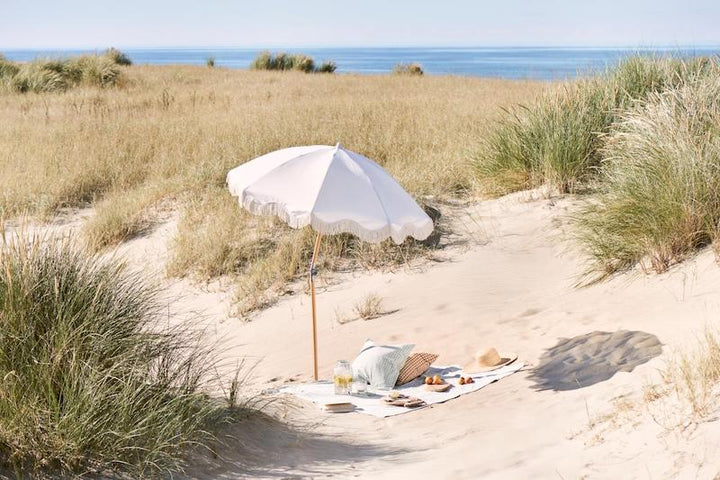 Funda de cojín de cuadros vichy camel y beige