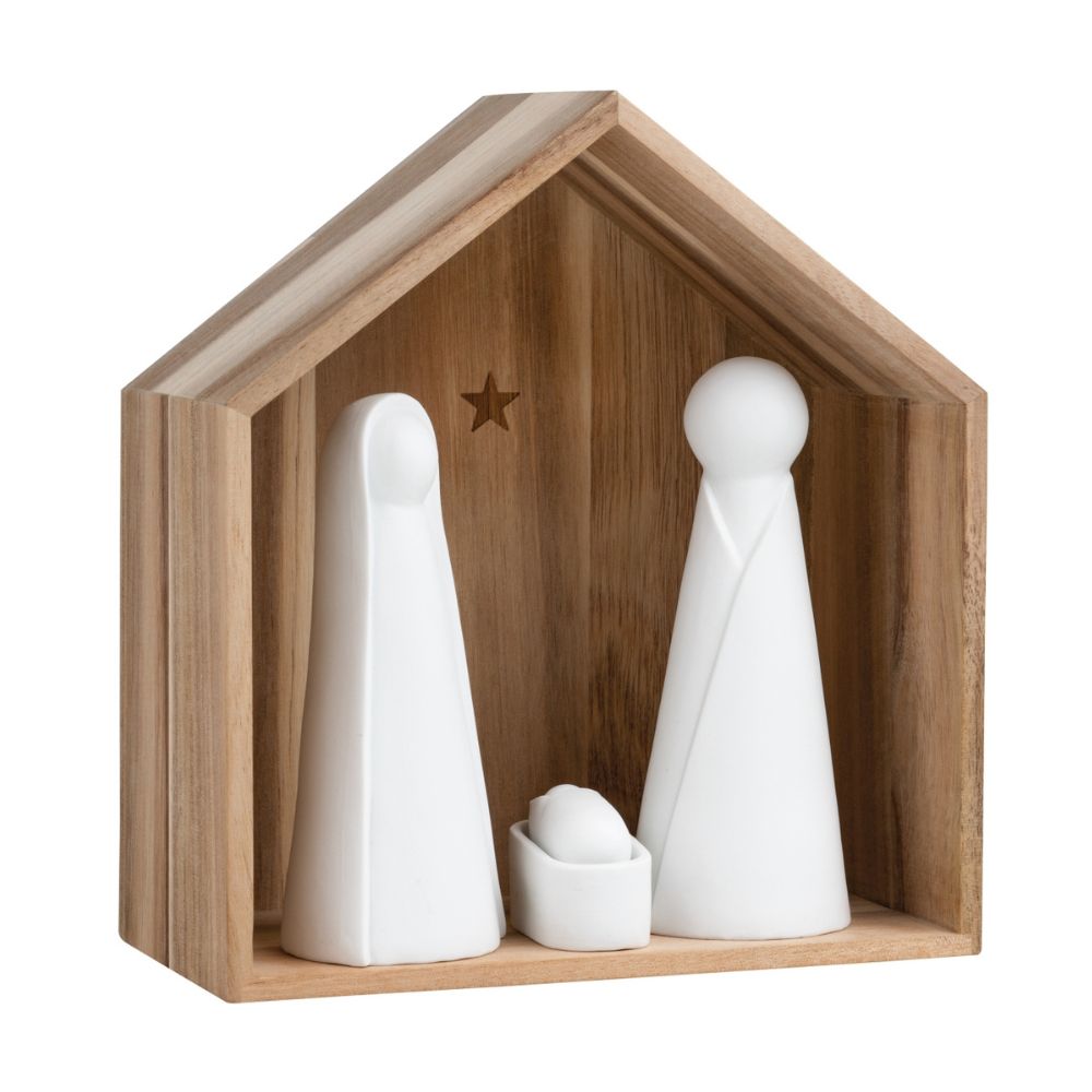 Crèche de Noël Rader porcelaine et bois