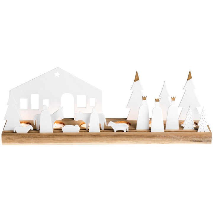 Crèche de Noël Räder en porcelaine et bois