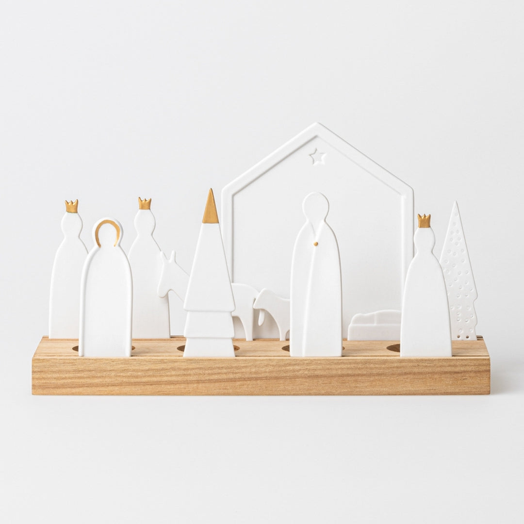 Crèche Rader porcelaine et bois