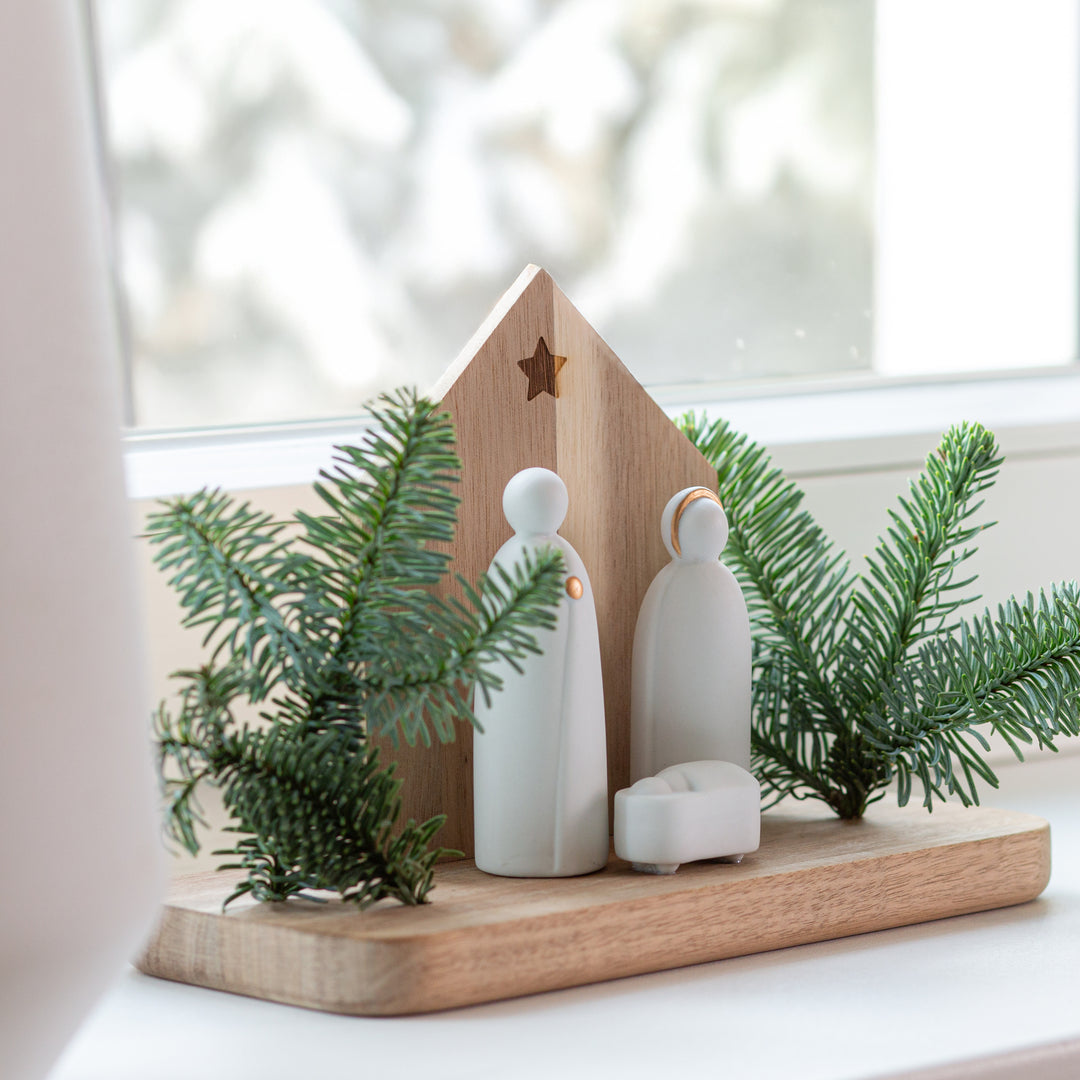 Crèche de Noël Räder Porcelaine et Bois
