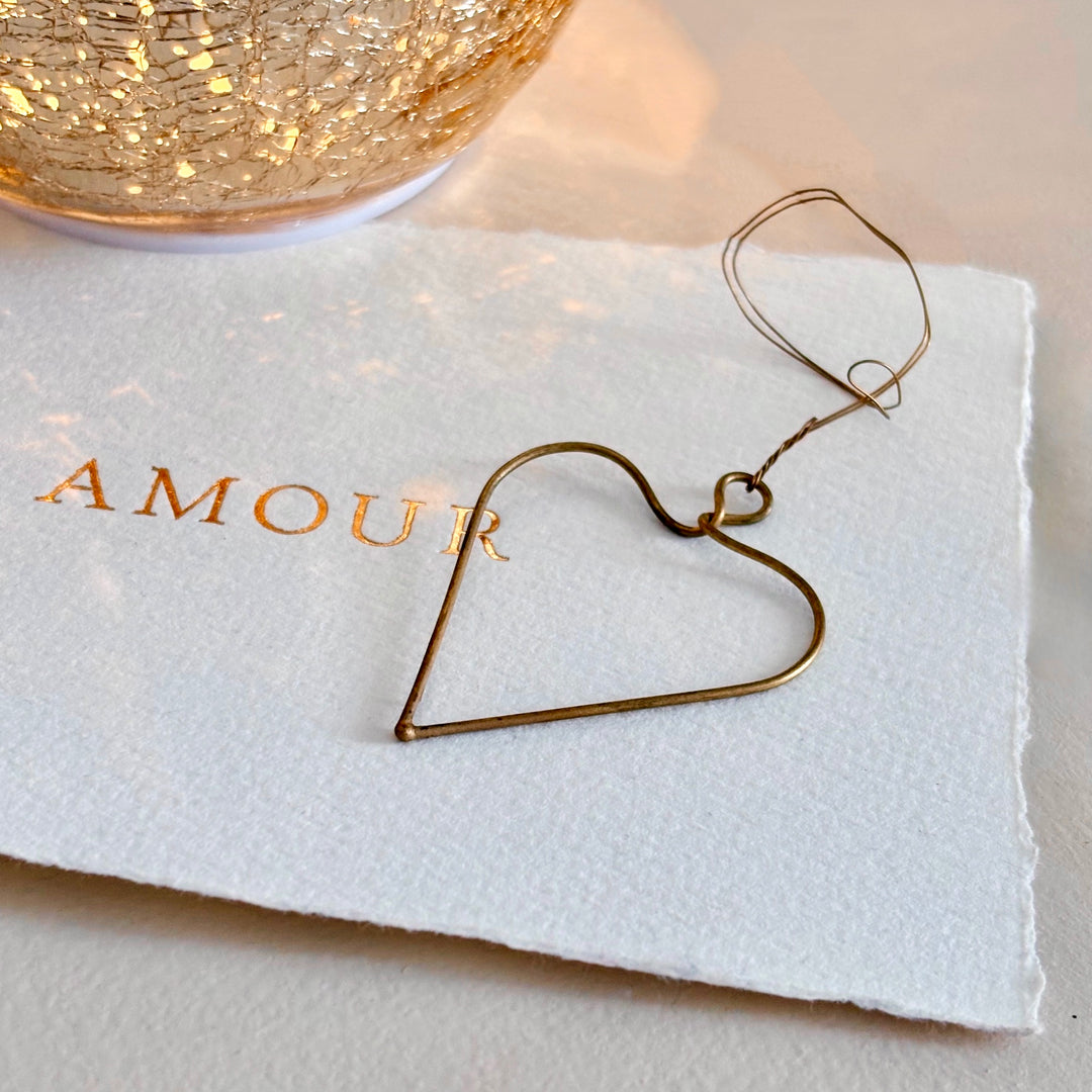 Brass hanging heart