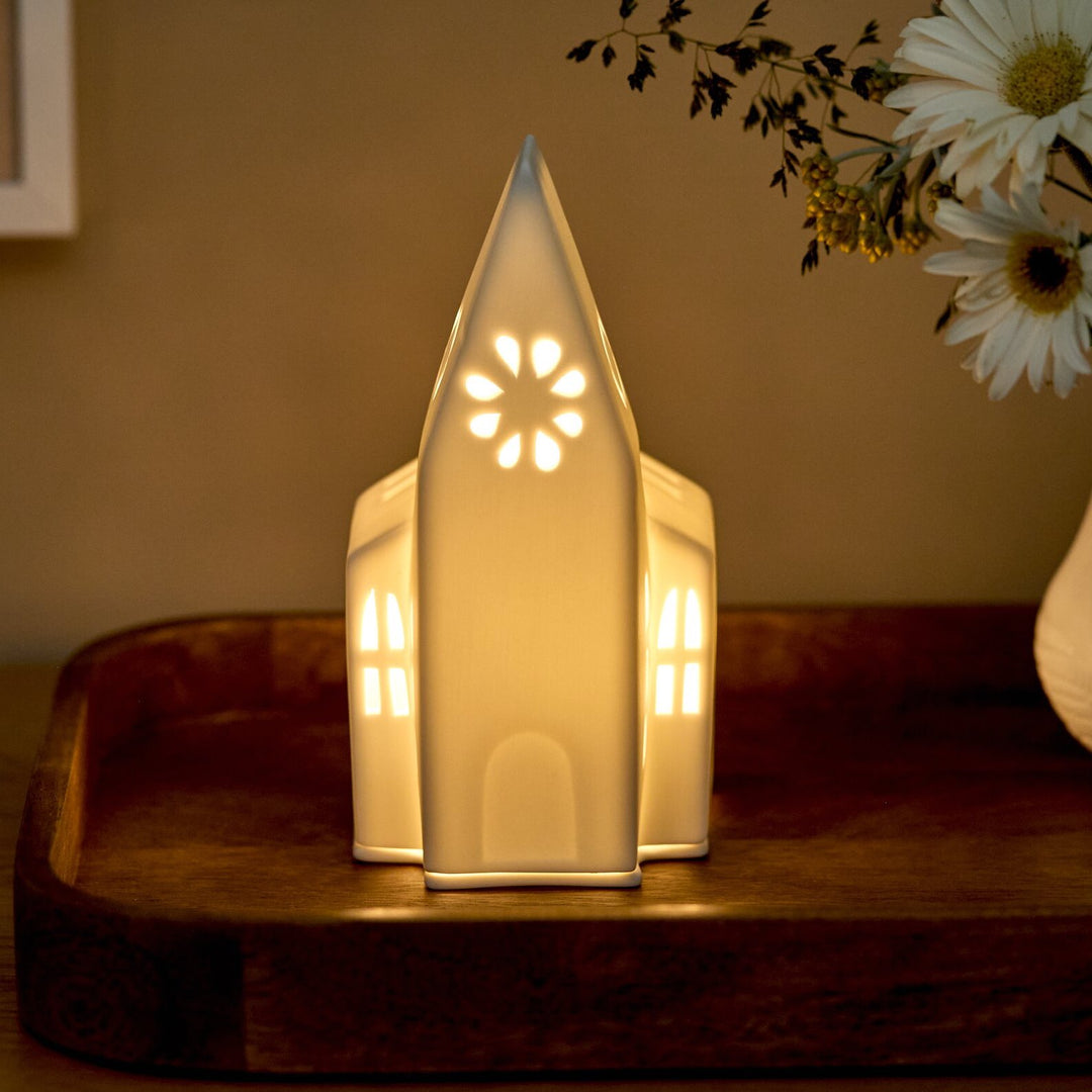 Eglise Rader photophore blanche