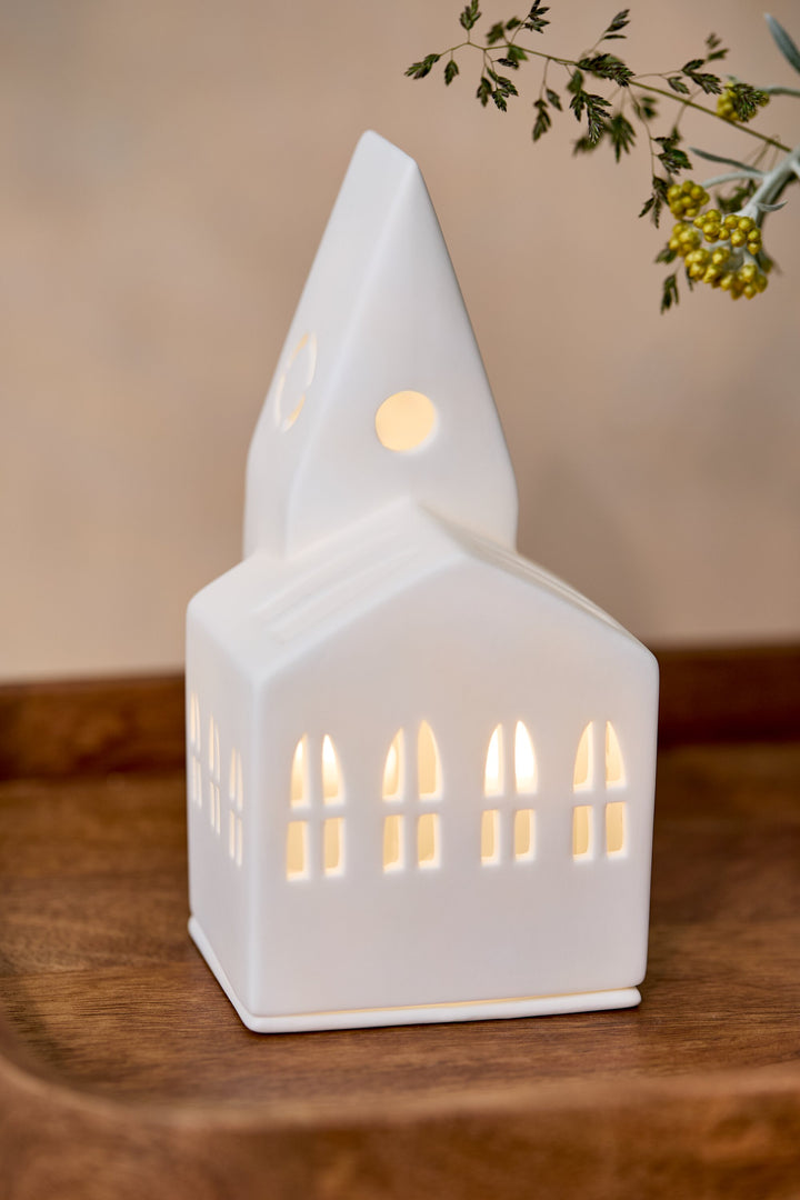 Eglise Rader photophore blanche