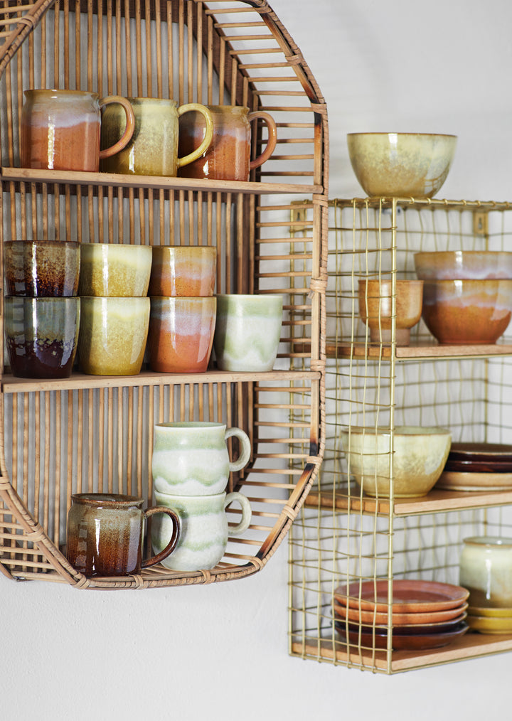 Rectangular gold metal shelf "Madam Stoltz"