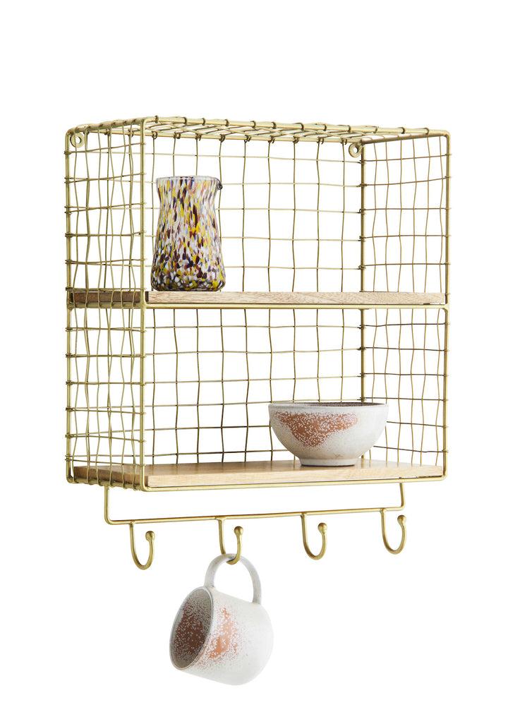Etagère murale avec 4 crochets "Madam Stoltz"