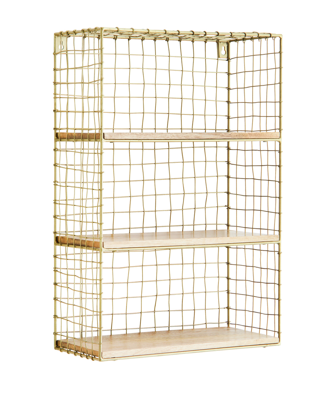 Rectangular gold metal shelf "Madam Stoltz"