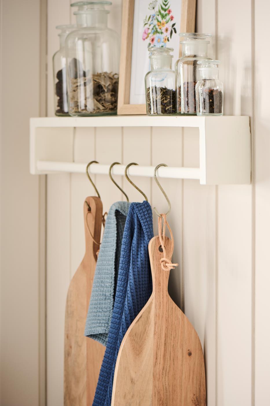 Estantería reversible de madera blanca