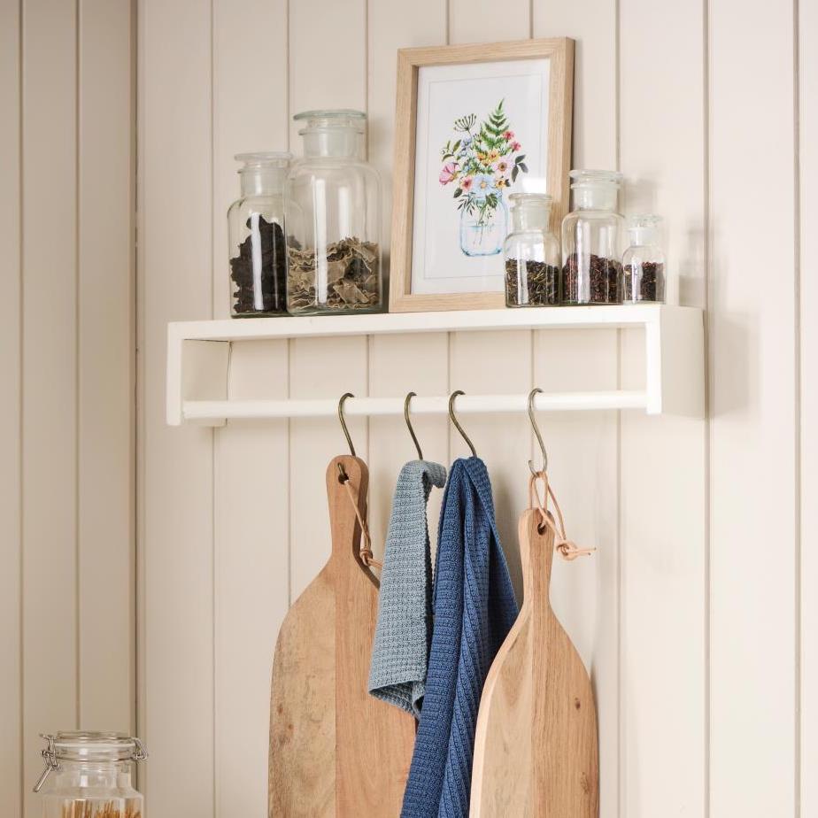 Estantería reversible de madera blanca