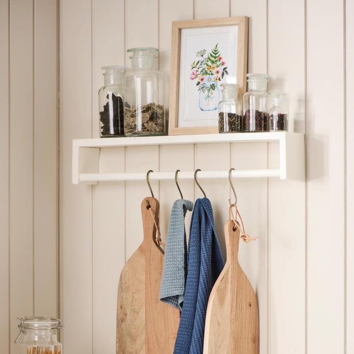 Estantería reversible de madera blanca
