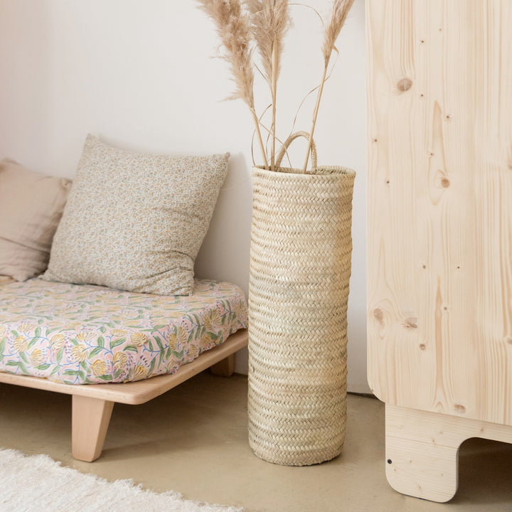 Panier XL à suspendre en feuilles de palmier