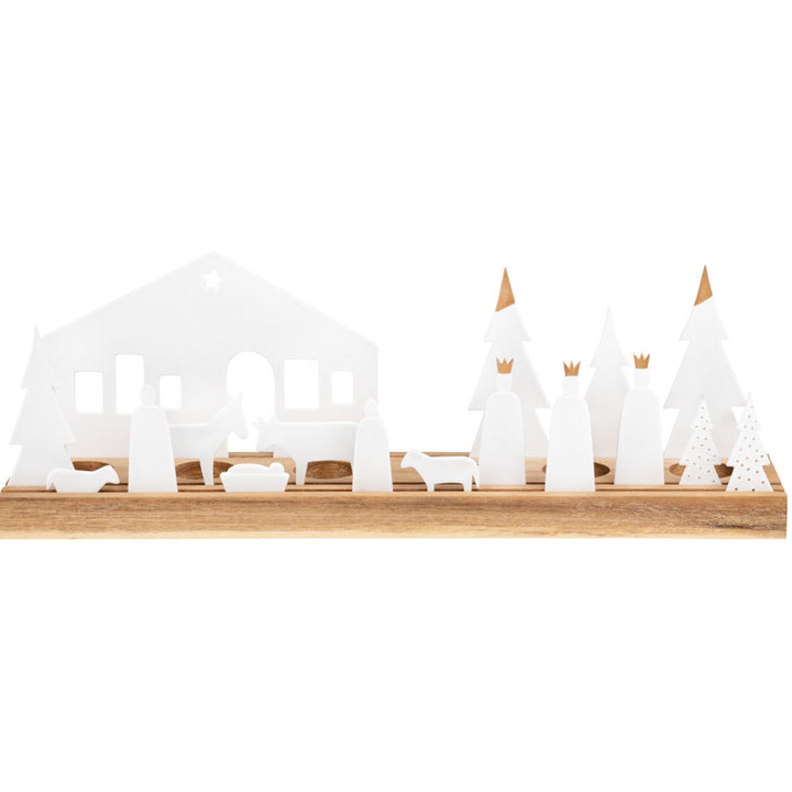 Crèche de Noël Räder en porcelaine et bois