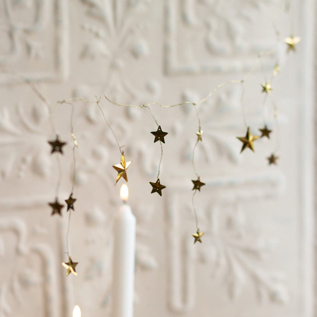 Guirlande d'étoiles en laiton