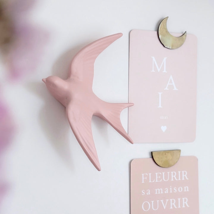 Pink swallow decor