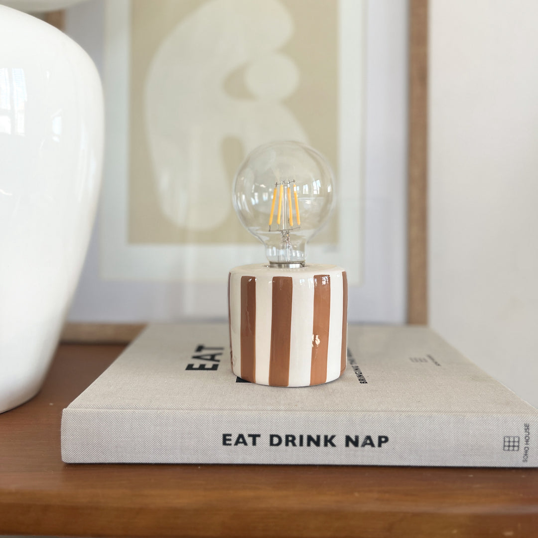 Joseph striped porcelain lamp