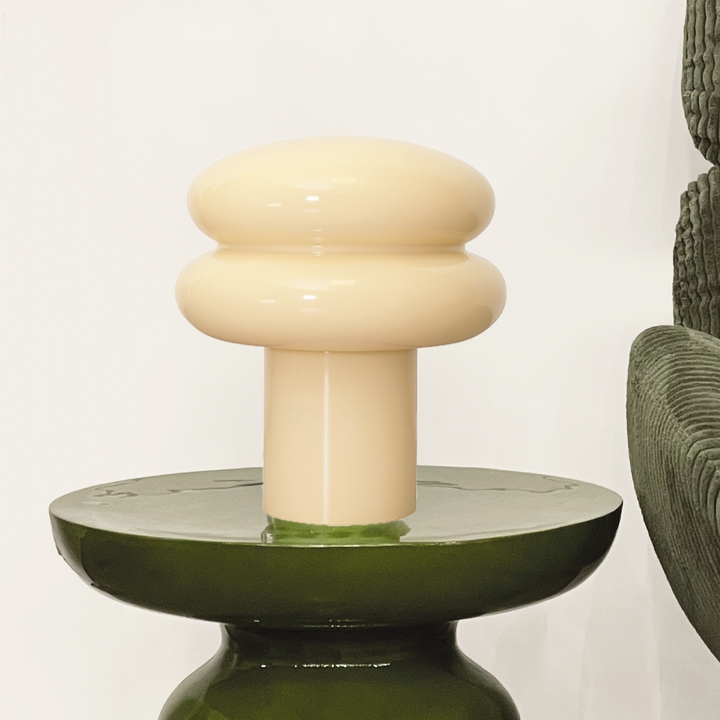 Lampe en verre beige Billy