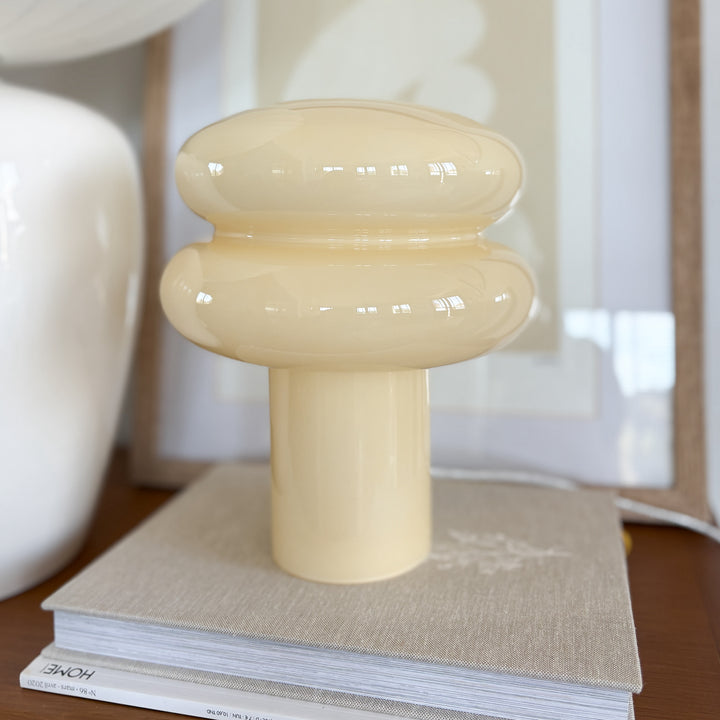 Lampe en verre beige Billy