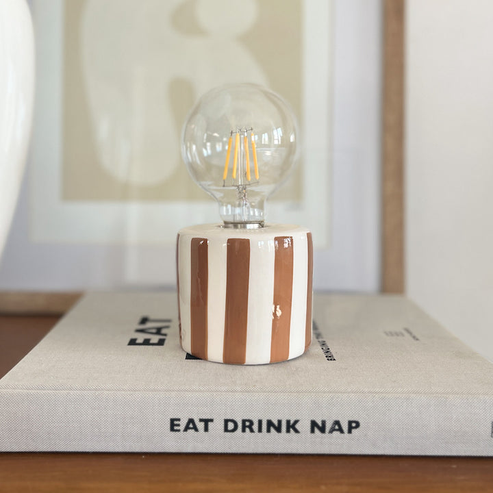 Joseph striped porcelain lamp