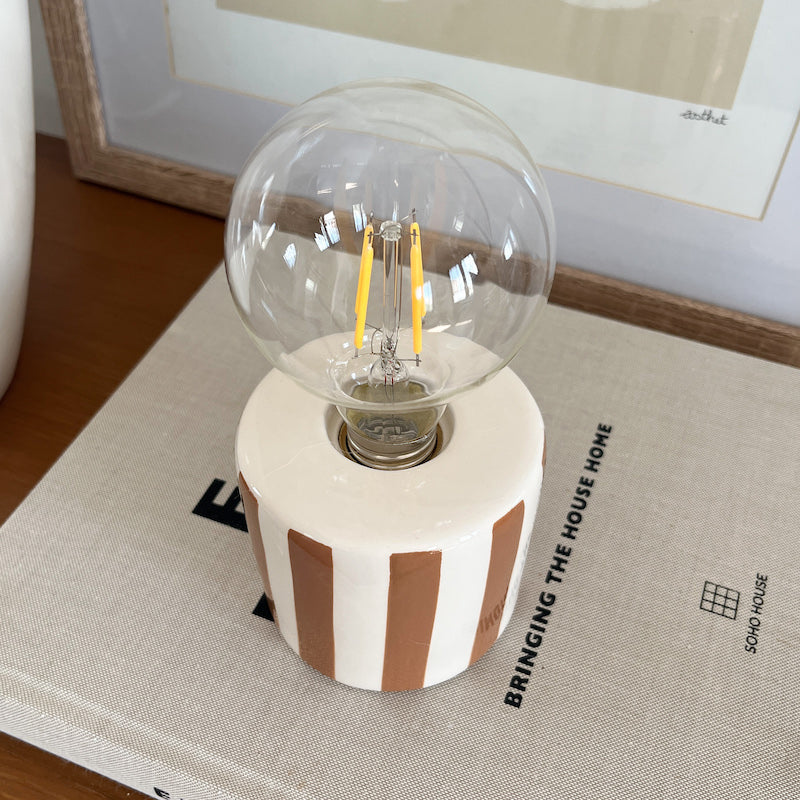 Joseph striped porcelain lamp