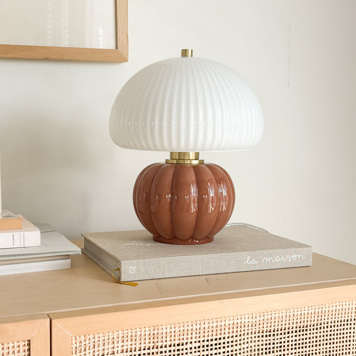 Lampe Charlie en verre moka