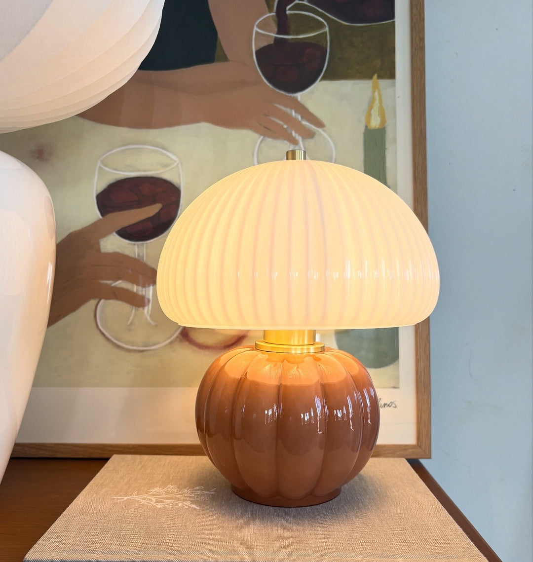 Lampe Charlie en verre moka