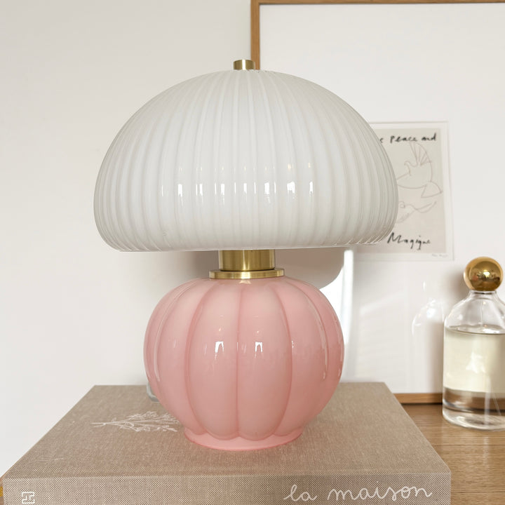 Lampe Charlie en verre rose