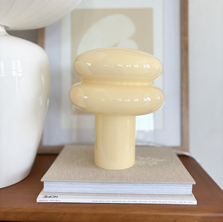Lampe en verre beige Billy