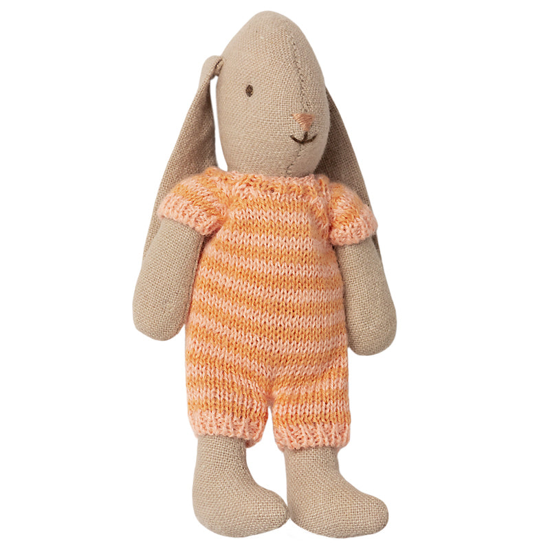 Rabbit with its coral "Maileg" outfit