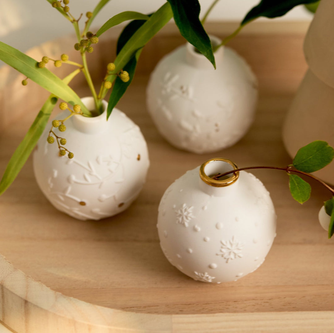 Lot de 3 Vases Boules de Noël Räder Porcelaine