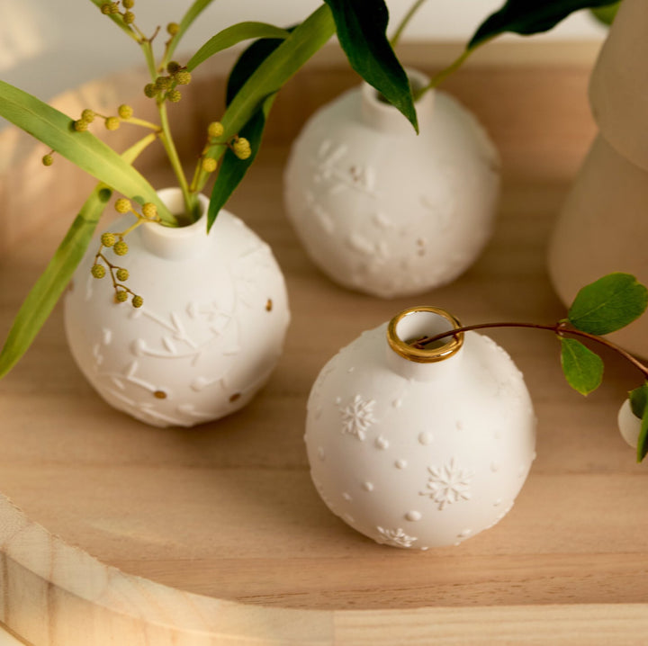 Lot de 3 Vases Boules de Noël Räder Porcelaine