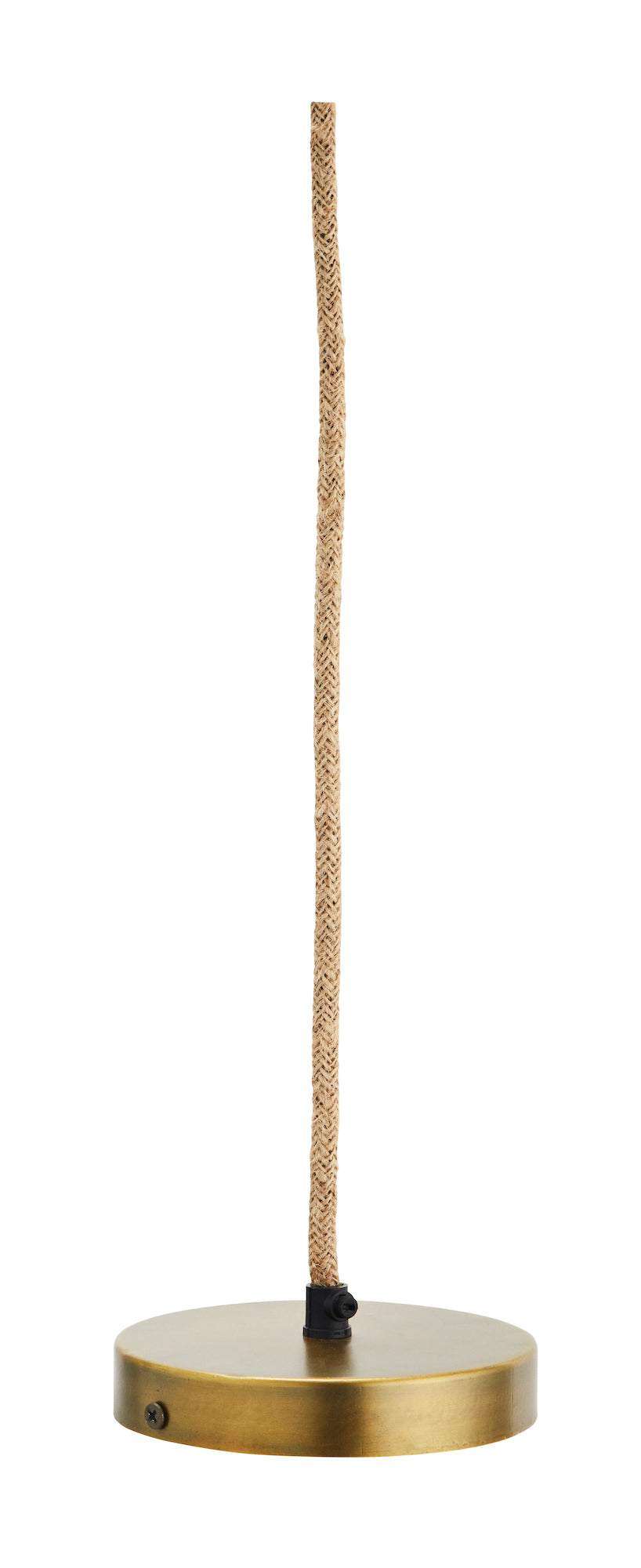 "Madam Stoltz" round wooden and jute pendant light