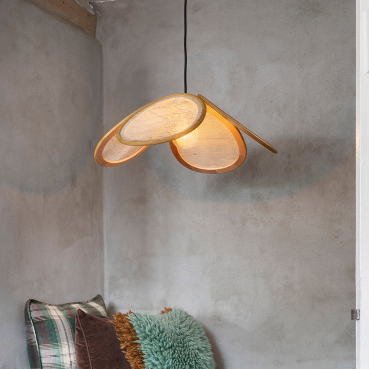 Luminaire Pétales Rotin Lin Madam Stoltz