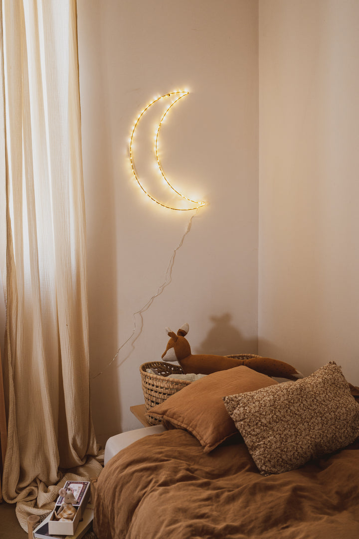 LED illuminated golden moon