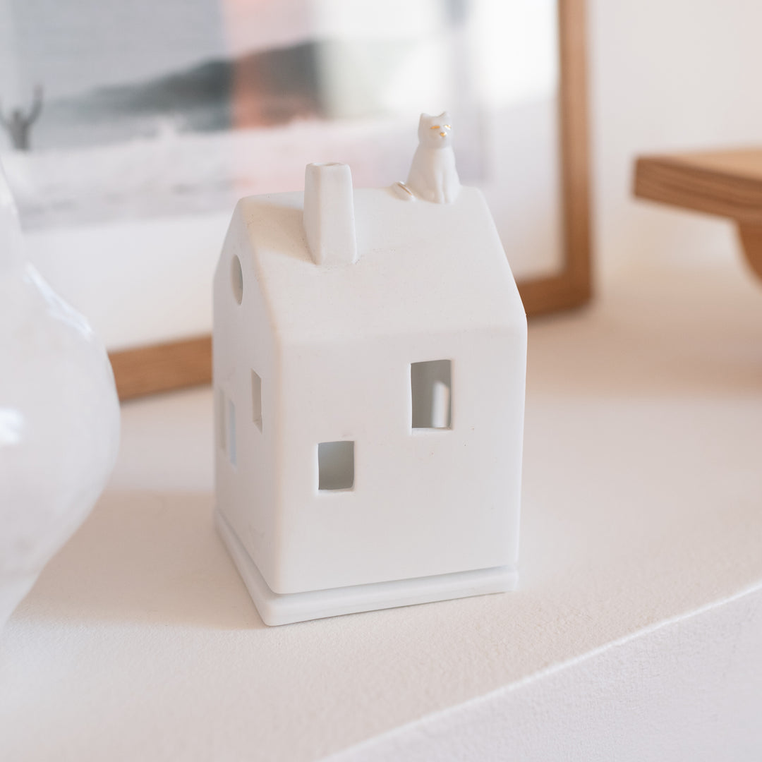 Maison avec chat sur le toit Rader